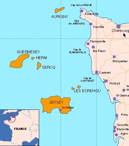 map Channel islands.gif. About the Channel Islands: The Isle of Jersey,